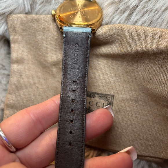 Gucci Blue and Gold Women's Watch G-Timeless Quartz GG Dial - Picture 7 of 9